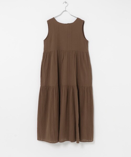 URBAN RESEARCH Sonny Label（アーバンリサーチサニーレーベル）の「コットンティアードサッカーワンピース（ワンピース・レディース・ブラック/ブラウン/レッド・Free）」の7枚目の写真