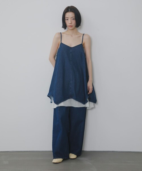 KBF(ケイビーエフ)の「『3サイズ展開』タックボタンアップデニム(デニムパンツ・レディース・L.BLUE/BLUE・34/36/38)」の22枚目の写真