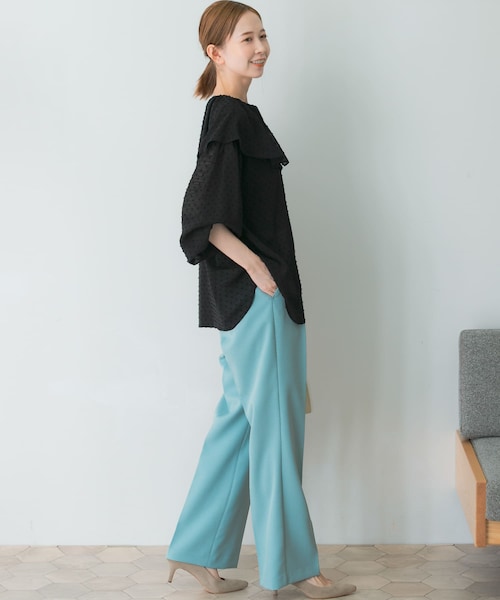 URBAN RESEARCH ROSSO（アーバンリサーチロッソ）の「ジャガードケープブラウス（シャツ/ブラウス・レディース・off/camel/black・FREE）」の19枚目の写真