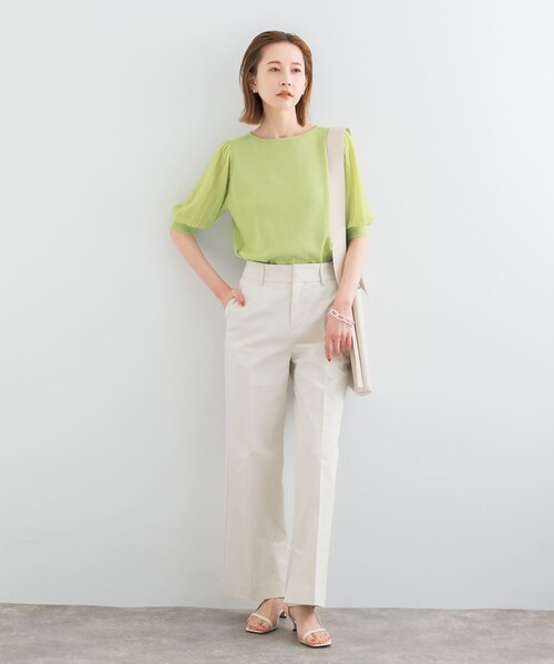 URBAN RESEARCH ROSSO（アーバンリサーチロッソ）の「セミフレアチノパンツ（チノパンツ・レディース・BLACK/IVORY/NAVY BLUE・36/38）」の5枚目の写真