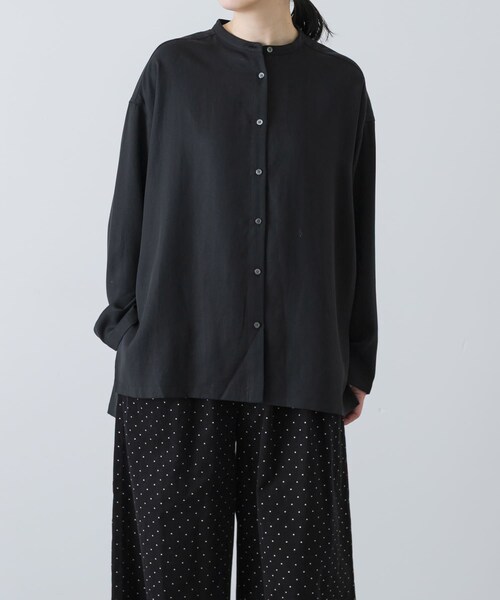 かぐれ（カグレ）の「レーヨンワイドシャツ（シャツ/ブラウス・レディース・BROWN/BLACK・Free）」の13枚目の写真