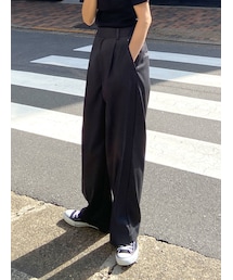 Ungrid | センタープレスルーズパンツ(スラックス)
