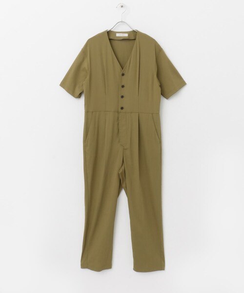 URBAN RESEARCH ROSSO（アーバンリサーチロッソ）の「F by ROSSO　ウエスト切り替えVネックオールインワン（サロペット/オーバーオール・レディース・KHAKI/GRAY・36/38）」の18枚目の写真