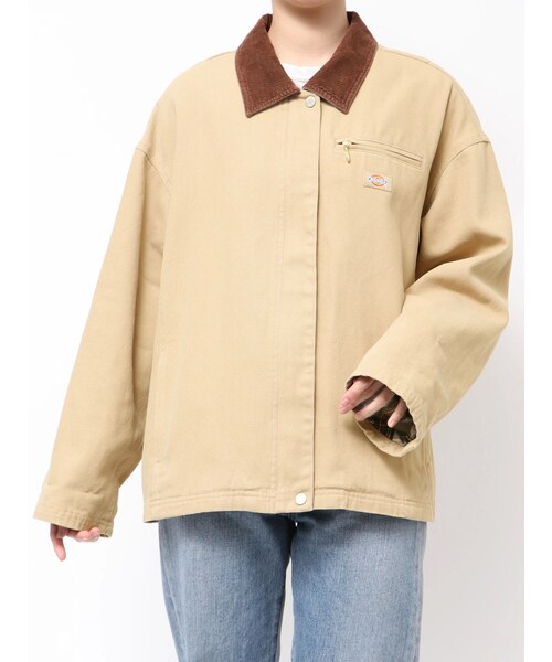 Ungrid（アングリッド）の「Dickies別注 バイカラーブルゾン（ブルゾン・レディース・チャコールグレー/ベージュ・F）」の4枚目の写真