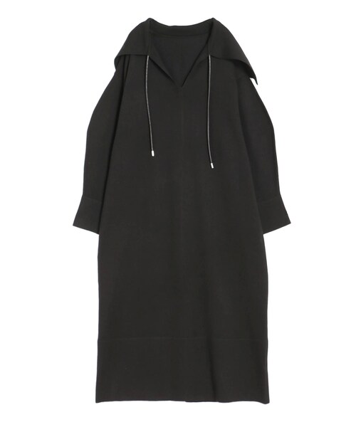 ELENDEEK（エレンディーク）の「BIG COLLAR KN OP（ワンピース・レディース・ライトグレー/ブラック/ブラウン/ベージュ・F）」の8枚目の写真