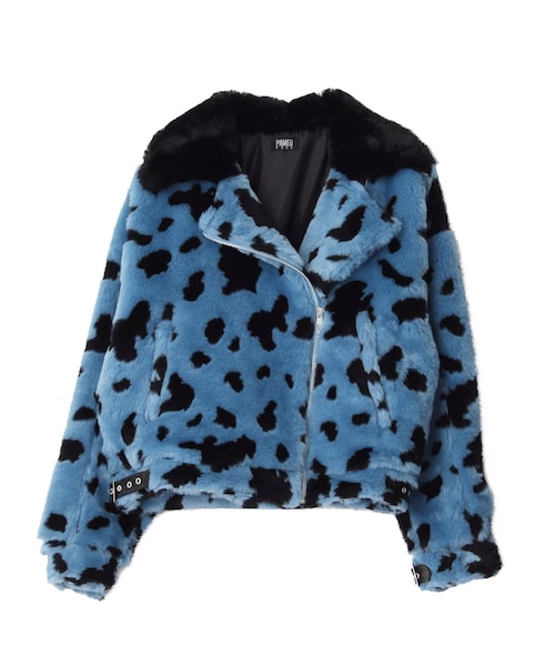 PAMEO POSE(パメオポーズ)の「Dalmatian JK(ブルゾン・レディース・ホワイト/ピンク/ブルー・F)」の2枚目の写真