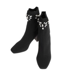 MERCURYDUO | ビジューニットブーツ(ブーツ)