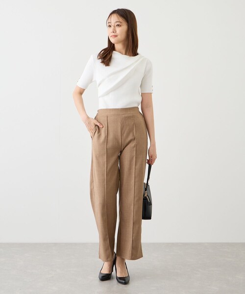 Jayro(ジャイロ)の「リネンライクストレートパンツ(スラックス・レディース・ブラック/チャコール/ブラウン・F)」の20枚目の写真