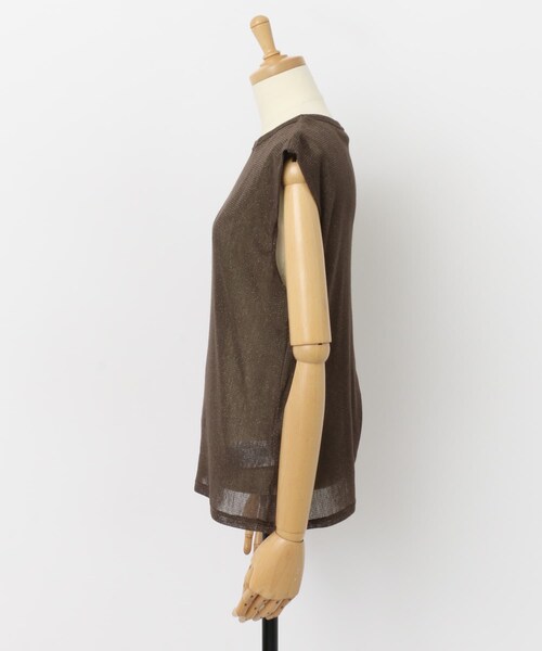 URBAN RESEARCH ROSSO（アーバンリサーチロッソ）の「ラメチュールタンクトップ（タンクトップ・レディース・OFF WHITE/BROWN・FREE）」の15枚目の写真