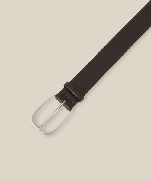 ROPE'（ロペ）の「シグネットバックルレザーワイドベルト（ベルト・レディース・ブラック/ダークブラウン・F）」の8枚目の写真