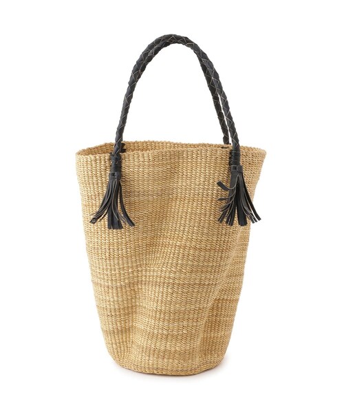ADAM ET ROPE'（アダムエロペ）の「【J'aDoRe・店舗限定】【African Square（アフリカンスクエアー）】ボルガウェーブフリンジバスケット（かごバッグ・レディース・キナリ・F）」の8枚目の写真