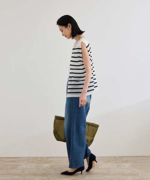 ROPE'(ロペ)の「シャイニー2WAYリボンブラウス/洗える(シャツ/ブラウス・レディース・ブラック/ネイビー/シルバー・F)」の12枚目の写真