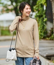 nissen | 大きいサイズ 綿１００％フライスタートルネックＴシャツ(Tシャツ/カットソー)