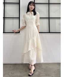 dazzlin | レイヤードシャツドッキングワンピース(ワンピース)