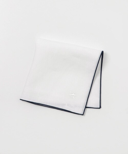 URBAN RESEARCH DOORS（アーバンリサーチドアーズ）の「LIFE STYLE TAILOR　リネンチーフ（ハンカチ/ハンドタオル・メンズ・WHT-WHT/WHT-NVY/WHT-BEG・-）」の10枚目の写真
