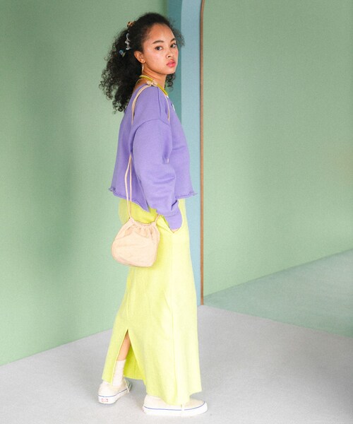 URBAN RESEARCH Sonny Label(アーバンリサーチサニーレーベル)の「AyaKawasaki カットオフスウェット(スウェット・レディース・レモネード/ピーチ/グレープ・FREE)」の10枚目の写真