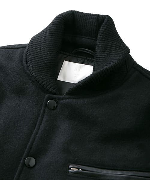 URBAN RESEARCH（アーバンリサーチ）の「URiD　メルトン/ラムレザー スタジャン（スタジャン・メンズ・BLACK/NAVY/CAMEL・S/M/L）」の5枚目の写真