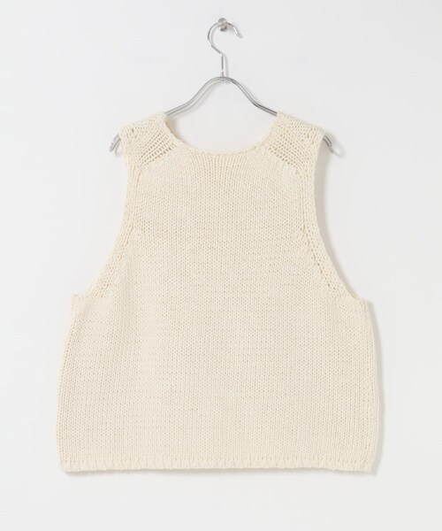 かぐれ（カグレ）の「コットンローゲージニットベスト（ベスト・レディース・IVORY・Free）」の15枚目の写真