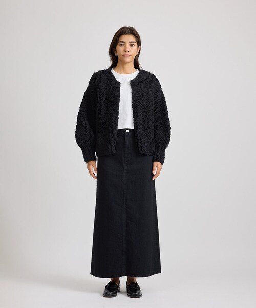 Saturdays NYC(サタデーズ ニューヨークシティ )の「Halle Hand Woven Cardigan | WOMEN(カーディガン/ボレロ・レディース・ブラック/オリーブ・M/S)」の17枚目の写真