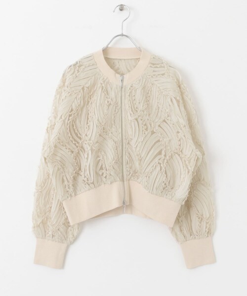 SENSE OF PLACE by URBAN RESEARCH(センスオブプレイスバイアーバンリサーチ)の「コードシシュウブルゾン(ブルゾン・レディース・IVORY/BLACK/BEIGE・one)」の17枚目の写真