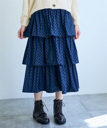 SMILE LAND | チェック柄ティアードスカート【Otona Purete】(スカート)