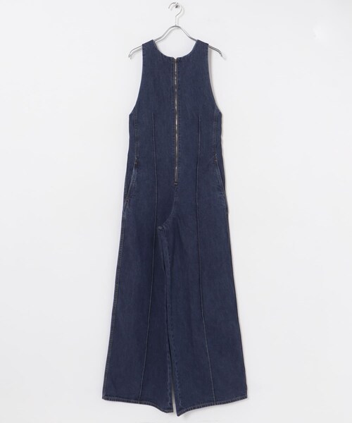 URBAN RESEARCH（アーバンリサーチ）の「CURRENTAGE　DENIM SALOPETTE（サロペット/オーバーオール・レディース・インディゴ/ブラック・1）」の6枚目の写真