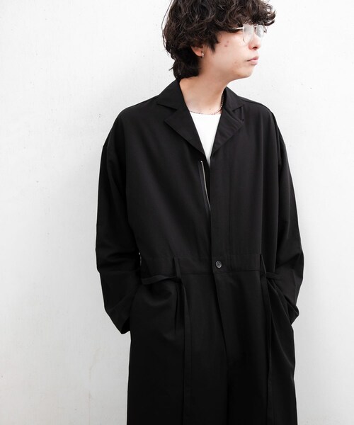 SENSE OF PLACE by URBAN RESEARCH（センスオブプレイスバイアーバンリサーチ）の「ベルトテッドジャンプスーツ（つなぎ/オールインワン・メンズ・BLACK/BEIGE・M/L）」の5枚目の写真