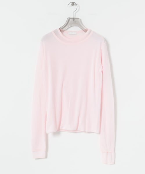 URBAN RESEARCH(アーバンリサーチ)の「ATON CIRCULER RIB CREW LAYERED(ニット/セーター・レディース・PINK/CHA GRAY・2)」の11枚目の写真