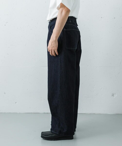 URBAN RESEARCH（アーバンリサーチ）の「CIOTA　WIDE BAGGY 5 POCKET PANTS（デニムパンツ・メンズ・DARK NAVY・30/32/34）」の7枚目の写真