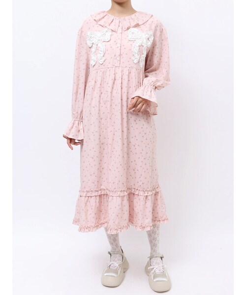 merry jenny（メリージェニー）の「flowerフリルリボンワンピース
