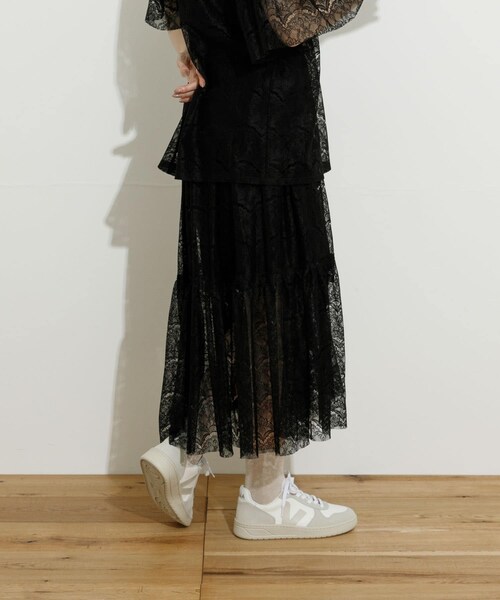 THE GOODLAND MARKET(ザグッドランドマーケット)の「SREU Layered Lace Skirt(スカート・レディース・WHITE1/WHITE2/BLACK1/BLACK2・M)」の12枚目の写真