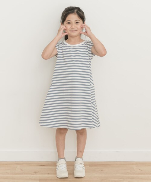 URBAN RESEARCH DOORS(アーバンリサーチドアーズ)の「ボーダーフレアワンピース(KIDS)(ワンピース・キッズ・BLUE/PURPLE・105/120/135)」の18枚目の写真