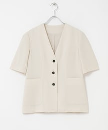 URBAN RESEARCH ROSSO | クールタッチ 防シワ ハーフスリーブジャケット(ノーカラージャケット)