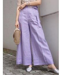 MERCURYDUO | リネンハイウエストワイドパンツ(その他パンツ)