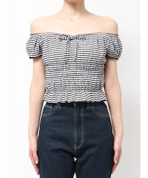 EMODA | LACE POINT OFF SHOUKDER TOP(Tシャツ/カットソー)