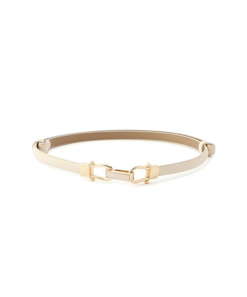 ROPE' PICNIC(ロペピクニック)の「10mmスムースくるみビットバックルスライドベルト(ベルト・レディース・ブラック/キナリ・F)」の7枚目の写真