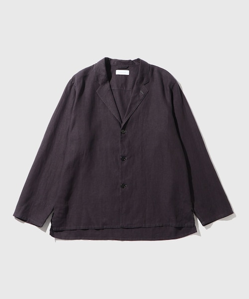 ADAM ET ROPE'（アダムエロペ）の「リネン シャツジャケット（テーラードジャケット・メンズ・ブラック/チャコール/ネイビー・L/M）」の6枚目の写真