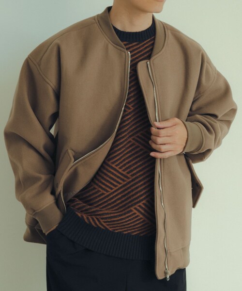 ITEMS URBANRESEARCH（アイテムズ アーバンリサーチ）の「ウールライクメルトン MA-1（MA-1・メンズ・KHK/BLK/MOC・M/L）」の16枚目の写真