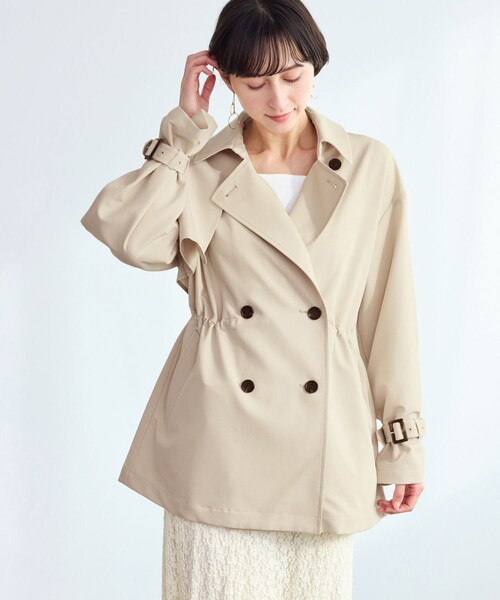 ROPE' PICNIC(ロペピクニック)の「ミドル丈トレンチコート/撥水・花粉ガード(トレンチコート・レディース・ベージュ/カーキ/ネイビー・F)」の13枚目の写真
