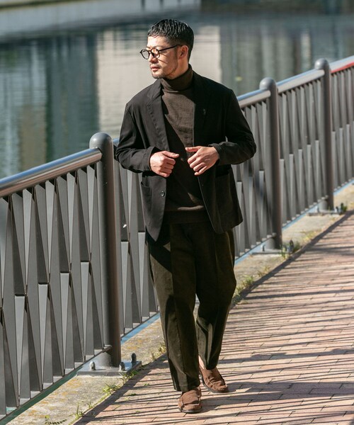 URBAN RESEARCH ROSSO（アーバンリサーチロッソ）の「『XLサイズあり』ピーチツイルストレッチシングルジャケット（テーラードジャケット・メンズ・DARK BROWN/NAVY/BLACK・M/L/XL）」の7枚目の写真