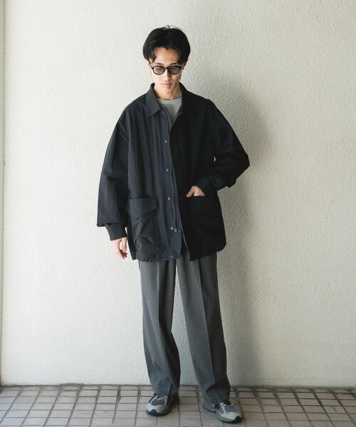 URBAN RESEARCH DOORS（アーバンリサーチドアーズ）の「『別注』Snow Peak Apparel×DOORS　NYLON WASHER JACKET（テーラードジャケット・メンズ・GREIGE/CHARCOAL/BLACK・M/L/XL）」の10枚目の写真