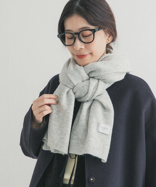 URBAN RESEARCH DOORS（アーバンリサーチドアーズ）の「メランジニットストール（ストール/ショール・レディース・L.GRAY/BROWN/CHARCOAL・one）」の2枚目の写真