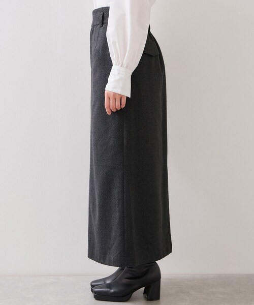 VIS（ビス）の「へリンボーンIラインロングスカート/セットアップ対応（スカート・レディース・チャコール/ダークブラウン・M/S）」の22枚目の写真