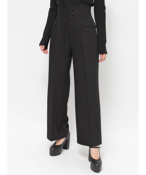 EATME（イートミー）の「ウエストマークワイドパンツ（その他パンツ・レディース・アイボリー/ブラック/ブルー・S/M）」の7枚目の写真