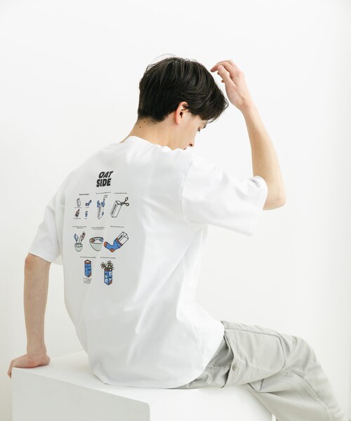 SENSE OF PLACE by URBAN RESEARCH(センスオブプレイスバイアーバンリサーチ)の「『別注』OATSIDE×SENSE OF PLACE グラフィックショートスリーブ Tシャツ A(Tシャツ/カットソー・メンズ・WHITE/BLACK/L.BLUE・M/L)」の11枚目の写真