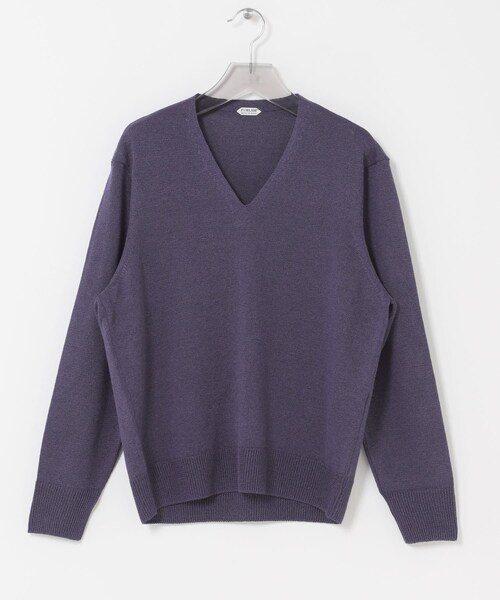 URBAN RESEARCH（アーバンリサーチ）の「PURLAM　WASHI M-G TENJIKU V PULLOVER（ニット/セーター・メンズ・WHITE/BLACK/GREEN/B.PURPLE・2/3）」の4枚目の写真