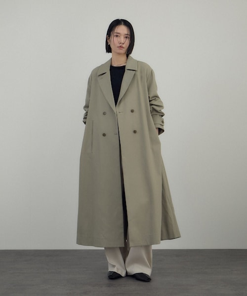 ADAM ET ROPE'（アダムエロペ）の「ニュアンストレンチコート（トレンチコート・レディース・ブラック/カーキ・F）」の4枚目の写真