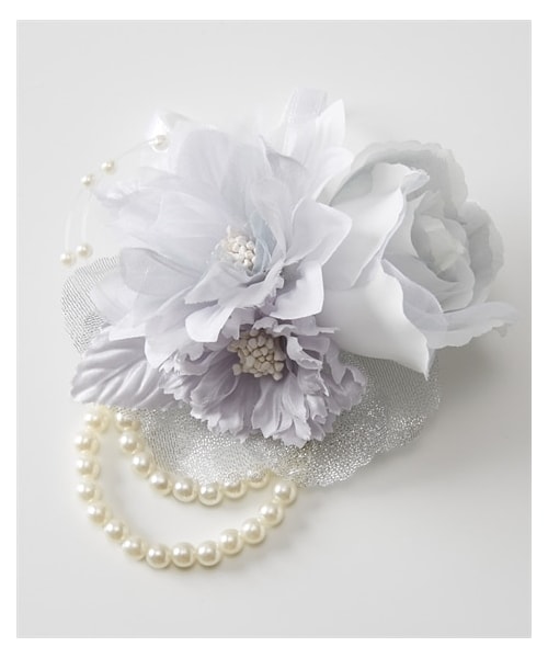 nissen（ニッセン）の「取り外しパール調チャーム付２ＷＡＹコサージュ（ブローチ/コサージュ・メンズ・ホワイト/ピンク/シルバー・Y）」の5枚目の写真