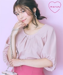 marun | ＜大きいサイズ＞ハートアクセ付フロントタックブラウス　marun(シャツ/ブラウス)