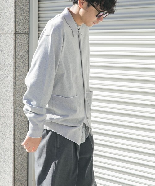URBAN RESEARCH DOORS（アーバンリサーチドアーズ）の「FORK&SPOON　ニットポロカーディガン（カーディガン/ボレロ・メンズ・CCLｘGRY/GRYｘOFF・4/5）」の20枚目の写真